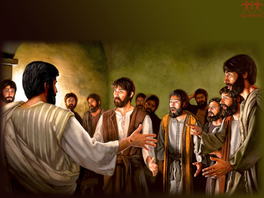 Các ông còn đang nói, thì chính Đức Giê-su đứng giữa các ông và bảo: “Bình an cho anh em!” (Lc 24,36)